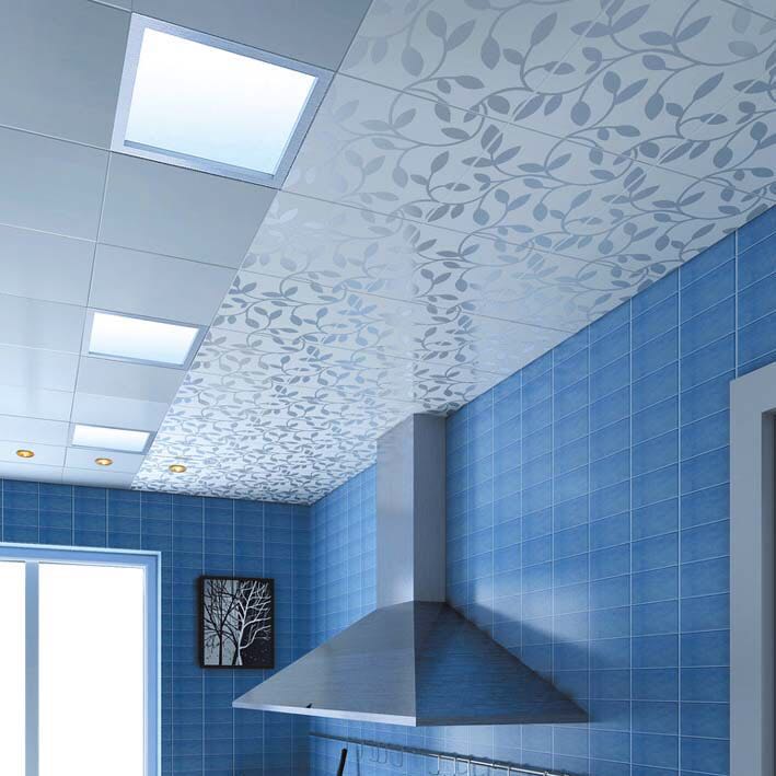 aluminum ceiling tile in kitchen