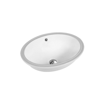 Semplice ceramica bianca moderna sotto lavandino da bagno