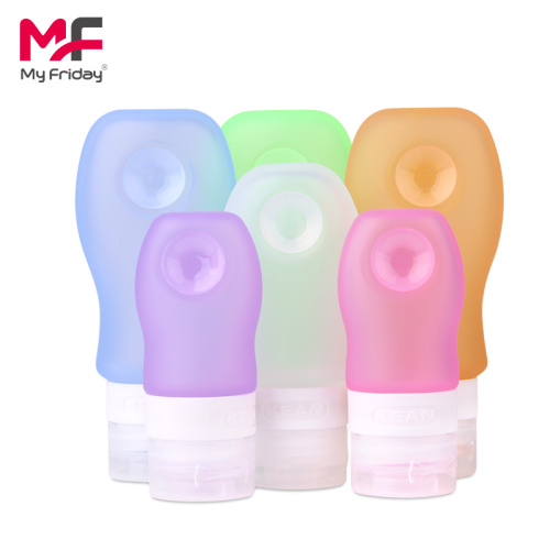Custom Printing Silicone Travel Squeeze Shampoo Bottle Set