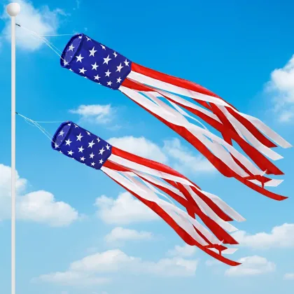 American Windsock: A Festive 4th of July Flag Decoration for Outdoor Festivities