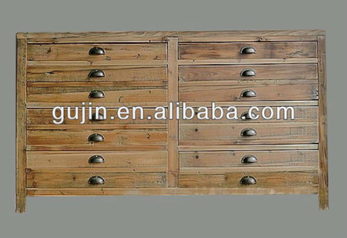 Vintage Reclaimed Wood Furniture Chest of Drawers