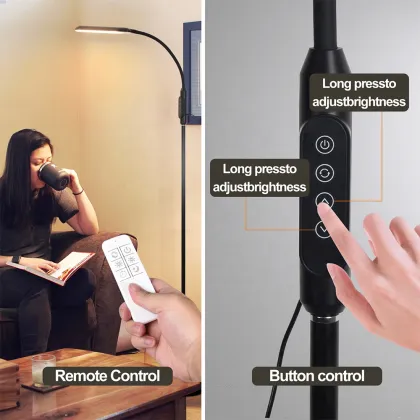 Modern Smart Three-Color LED Floor Lamp for Office, Study, Reading & Living Room Lighting