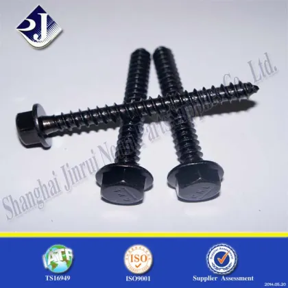 Great value Black finished Hex flange screw