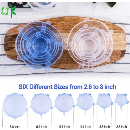 Coperchi elastici in silicone Confezione da 6 pezzi Varie dimensioni