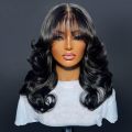 Body Bob Wig με Bangs 4x1 δαντέλα