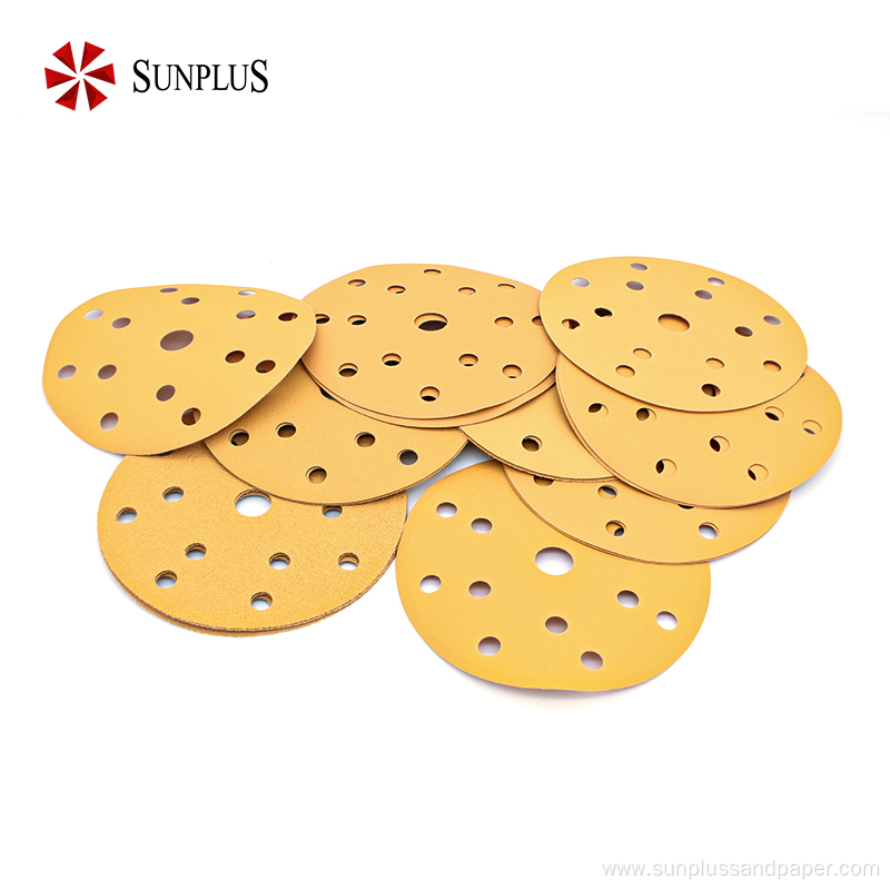 Gold Sanding Discs Sand Paper Hook & Loop