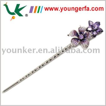 New Style Purple wedding flower hair pin,For Retail (230101)