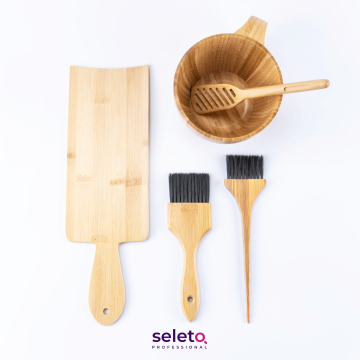 Natural Bamboo Hair Balayage Coloring Tool Set for Salons
