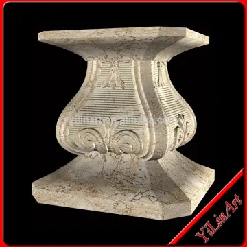 Beige Marble Roman Square Pillar Design
