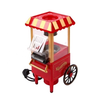 Vintage Retro Electric Popcorn Maker: Automatic Stainless Steel Hot Air Popper (1200W) - Perfect for Car & Outdoor Use