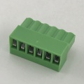 Bloques de terminales conectables hembra verde de paso de 3.96MM