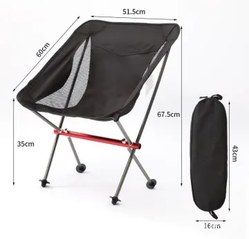 Black Collapsible Lightweight Metal Travel Fishing Beach Portable Outdoor Camping Chair - OEM Options
