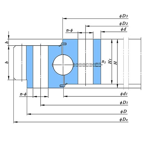 外齿式回转支承四点接触球轴承