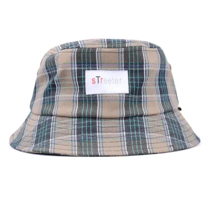 Fashion adult unisex plaid funny fishman bucket hats