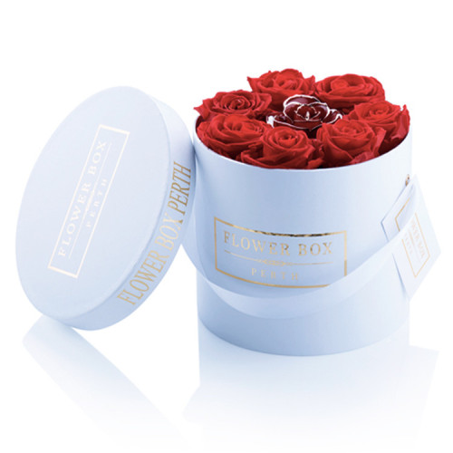Custom Luxury Round Paper Flower Gift Hat Box