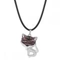 Labradorite Luck Fox Collier pour femmes hommes guérison énergétique Crystal Amulet Animal Pendant Gemstone bijoux