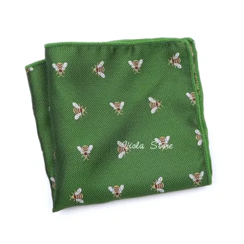 Stylish Bee Patterned Handkerchief: A Unique Men's Pocket Square for Tuxedo, Suit, Wedding, and Party Accessories