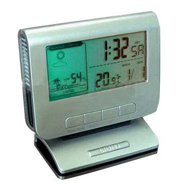 Desk Temperature Clock with Weather Forecast in Graphics ModeNew