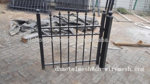 Black Power coated wrought iron gates and fence