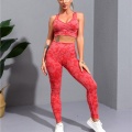 Conjunto de top e leggings de ginástica