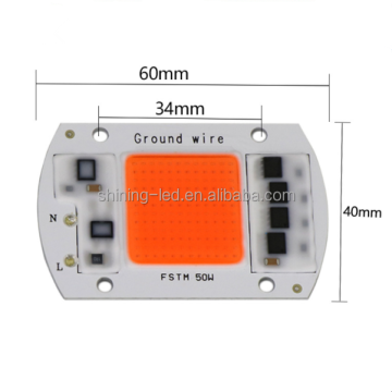 High-Power Plant Grow Light Diodes with AC COB LED Chips - 20W/30W/50W, Full Spectrum 380-840nm