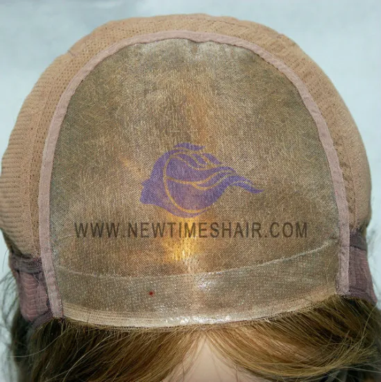Fine mono and Pu coat human hair wig