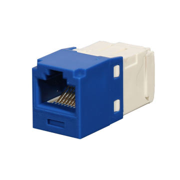 Tool-Free UTP Keystone Jack Module for Cat5e/CAT6 RJ45 180 Degree Connectors