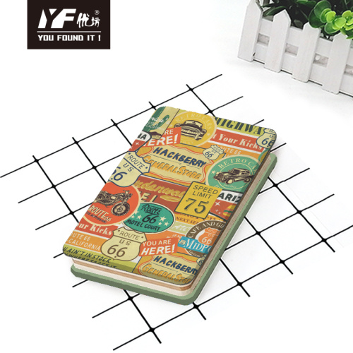 علامة مرور Retro Route 66 Style Cute Metal Cover Notebook Diary