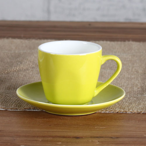 3oz lemon espresso cup and saucer