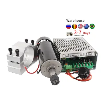 High-Power Engraving Machine Kit: 0.5kW Air Cooled Brush Chuck, 52mm Clamps, 500W Spindle Motor, Linear Motor, and 12V Power Supply