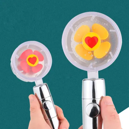 Shower Head With Fan Inside Turbo Fan Charged