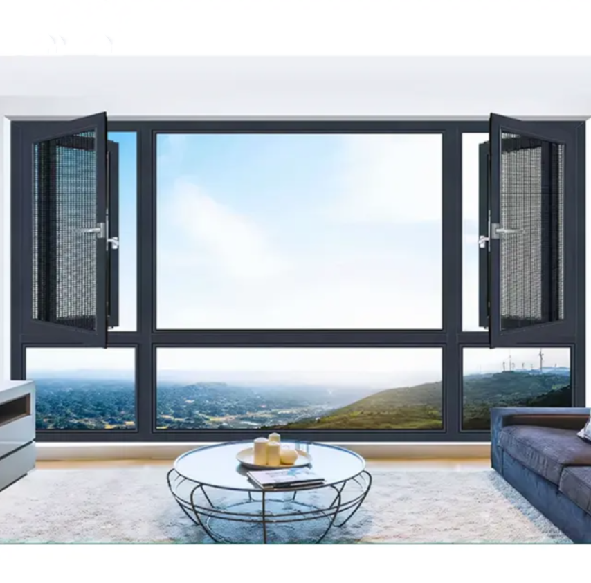 Aluminum casement windows