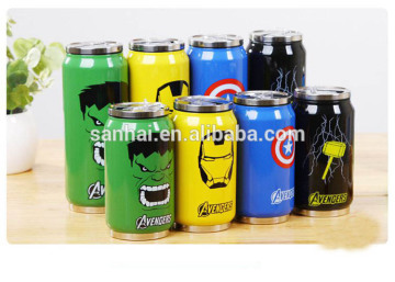vacuum flask cola shaped can with straw
