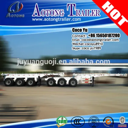 tandem trailer dolly 3 axles 20ft container interlink skeleton super link trailer for sale