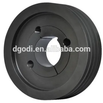 Factory directly custom black anodized double taper lock v belt pulley
