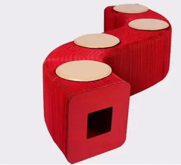 Portable Expandable Recycled Kraft Paper Stool & Futon