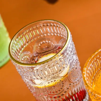 Sunflower glass water glass