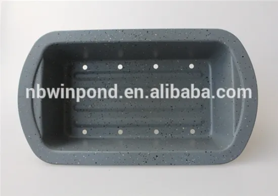 non-stick carbon steel metal marble enamel coating loaf pan bottom with hole