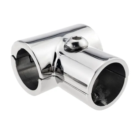 316 Stainless Steel Mirror Polished Hardware Handrail Base 90 Degree 3 Way Elbow Tee