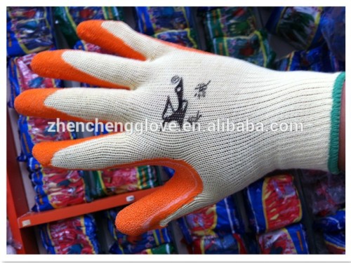 Natural Latex Coated Gloves Wrinkles Gloves / Labor Gloves China Factory