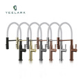 304 Stainless Steel Black Gold Finish Pull Out Kitchen Faucet with Single Handle