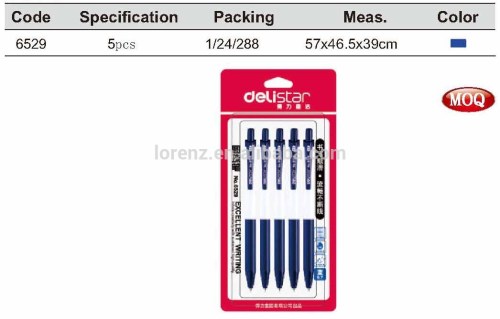 5 pcs delistar ball pen set