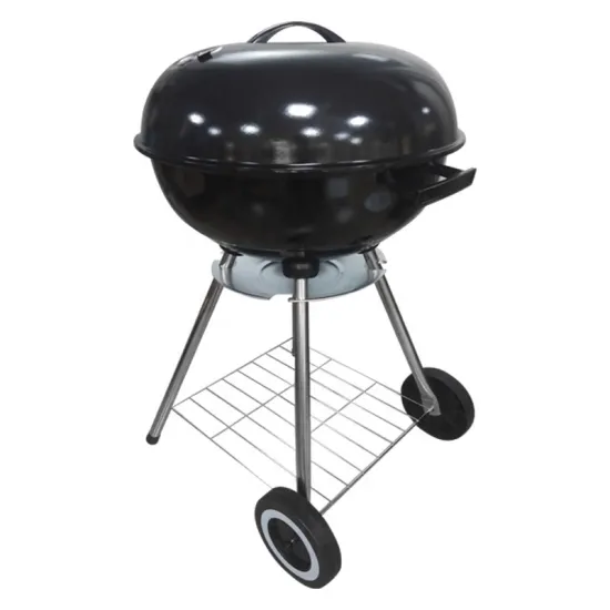 Portable Black Charcoal Kettle BBQ Grill - Outdoor Barbecue Stove and Rack on Sale