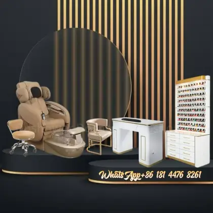 Manicure Furniture Pink Nail Polish Display Rack Set