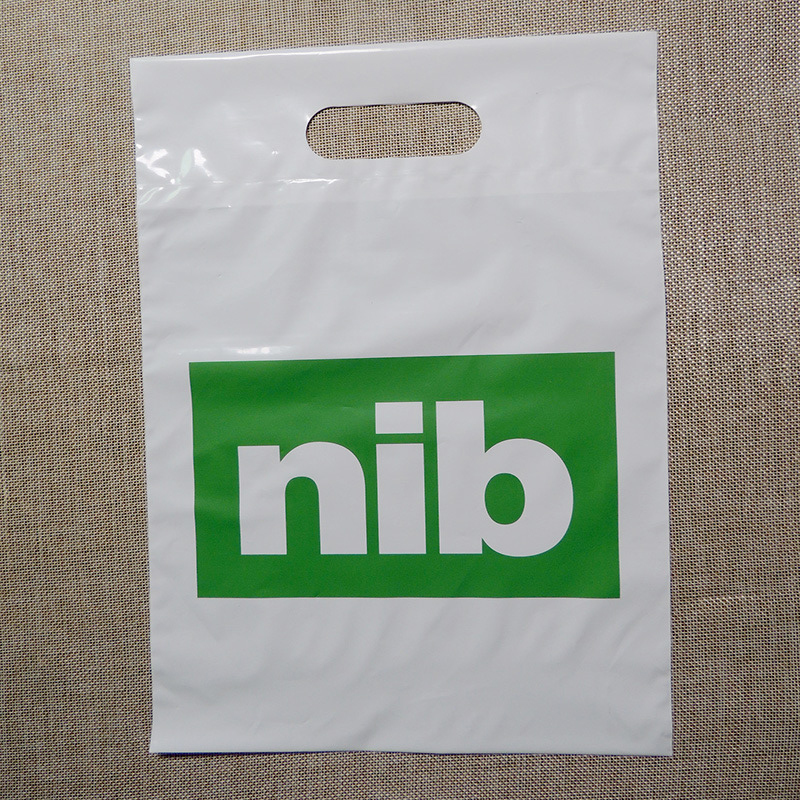 fold over die cut handle bag