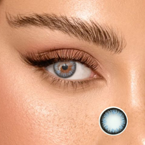 Direct prescription color contact lens with power