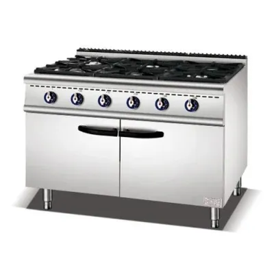 Professional Kitchen Equipment Natural Gas/ LPG Gas Range Free Standing 4 Burners Gas Cooker with Oven