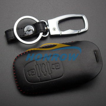 Au 3 button key leather case used for A1 A3 A4 A5 A4L A5 A6L Q3 Q5 Q7 A8 A8L RS5