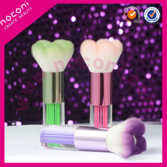 Noconi professional high quality synthetic hair acrylic handle powder blush brush, beauty cosmetic makeup brush