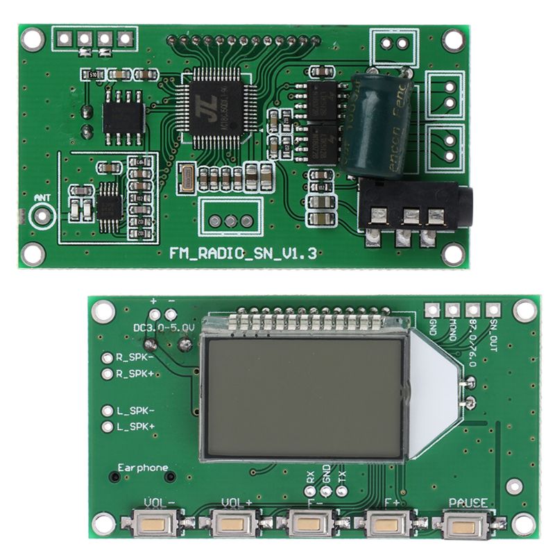PLL LCD Digital FM Radio Receiver Module 87-108MHZ Wireless Microphone Stereo Drop Shipping Support